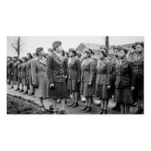 Black Officers Inspecting Troops WWII England Business Card Template