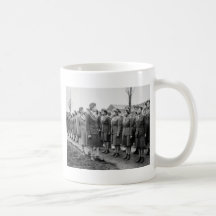 Black Officers Inspecting Troops WWII England Coffee Mug
