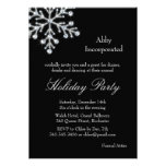 Black Offset Crystal Snowflake Holiday Invitation