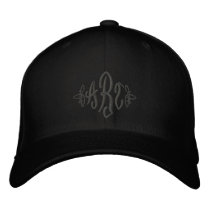 black on black hat embroidered hat