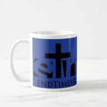 Black on Blue Isaiah 52:8 Coffee Mug