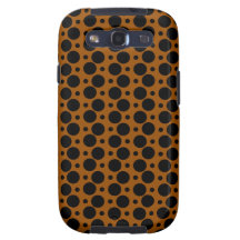 Black on Brown Big and Little Polka Dots Galaxy S3 Covers