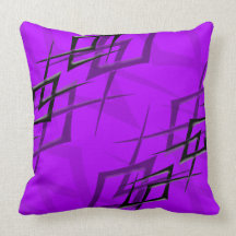 Black on Purple "Thorn" Pillow