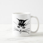 Black on White Cat Outline Mug