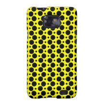 Black on Yellow Big and Little Polka Dots Galaxy S2 Covers
