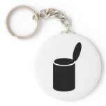 Black Opened Tin Key Chains