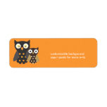 Black+Orange/Brown Owls, customizable background