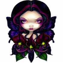 Black Orchid Fairy - gothic fairy Photo Sculpture