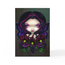 "Black Orchid Fairy" Greeting Card