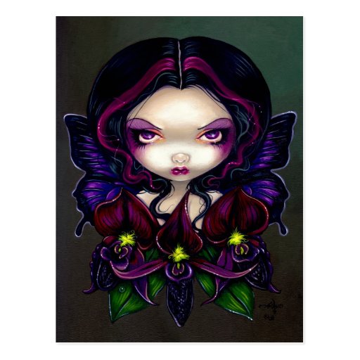 "Black Orchid Fairy" Postcard