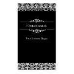 Black Ornate Damask Business Card Template business cards