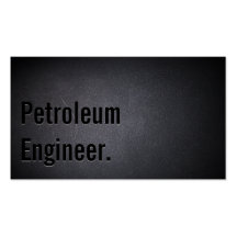 Black Out Petroleum Engineer Business Card