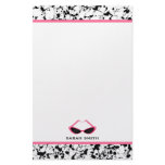 Black Paint Splatter & Retro Pink Sunglasses stationery