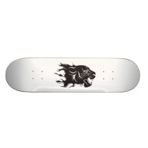 Black Panther Blue Eyes Custom Skate Board