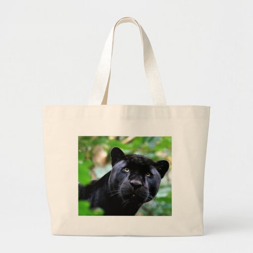 Black Panther Macro Canvas Bag