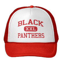 Black - Panthers - Middle School - Houston Texas Mesh Hat