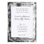 Black Paris Eiffel Tower Music Wedding Invitation