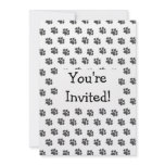 Black Paw Prints Invitation For Any Occasion