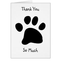 Black Paw, Thank You, So Much Card
