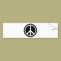 black peace sign bumper stickers