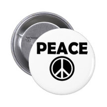 black peace sign buttons