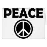 black peace sign card