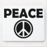 black peace sign mouse pads