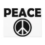 black peace sign post card