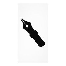 Black pen customized photo card