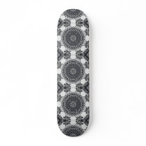 Black Pen Sketch Abstract Mandala Custom Skateboard