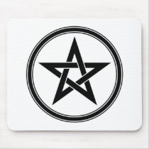 black pentacle mouse pads