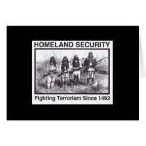 Black Photo Indian Homeland Security Greeting Card
