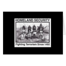 Black Photo Indian Homeland Security Greeting Card