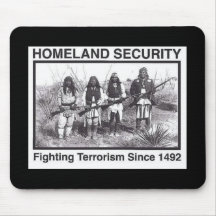 Black Photo Indian Homeland Security Mouse Pads
