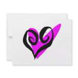Black Pink Heart Personalized Announcement