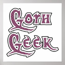 Black Pink Pattern Goth Geek Posters