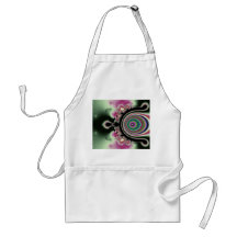Black Pink Rainbow Fractal Jewels Aprons