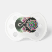 Black Pink Rainbow Fractal Jewels Pacifier