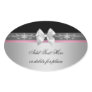 Black Pink Silver White Bow Envelope Seal Sticker