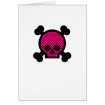 Black Pink Skull Card