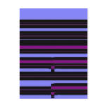 black pink stripe postcards