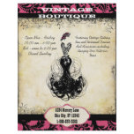 Black & Pink Vintage Dress Boutique or Business Flyer
