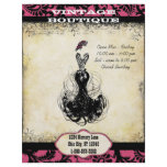 Black & Pink Vintage Dress Boutique or Business Flyer Design