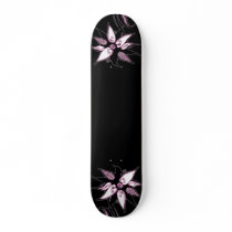 Black Pink & White Swirly Flower by Naomi