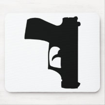 black pistol down mousepad