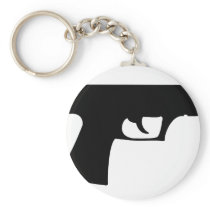 black pistol - gun keychain
