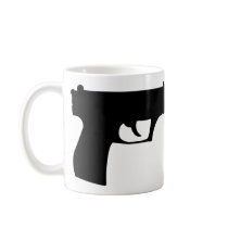 black pistol - gun mug
