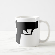 black pistol - gun mug