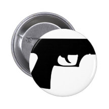 black pistol - gun pinback buttons