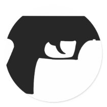 black pistol - gun sticker